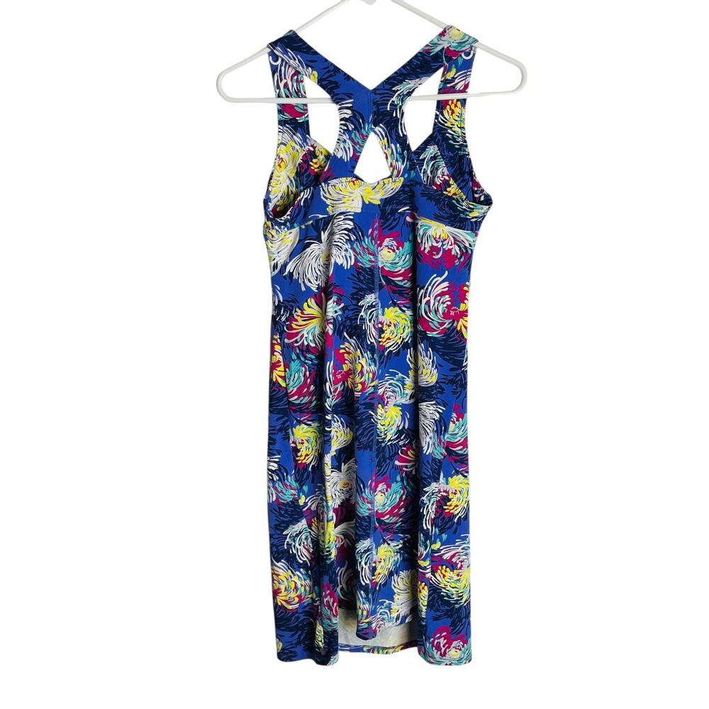 Zinni Garnett Hill Yoga Dress Womens S Purple Floral Shelf Bra Racer Back Active - Picture 3 of 8